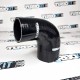 Силиконовый патрубок угол 90 град переход 2,5"/3" ( 63/76 мм) черный